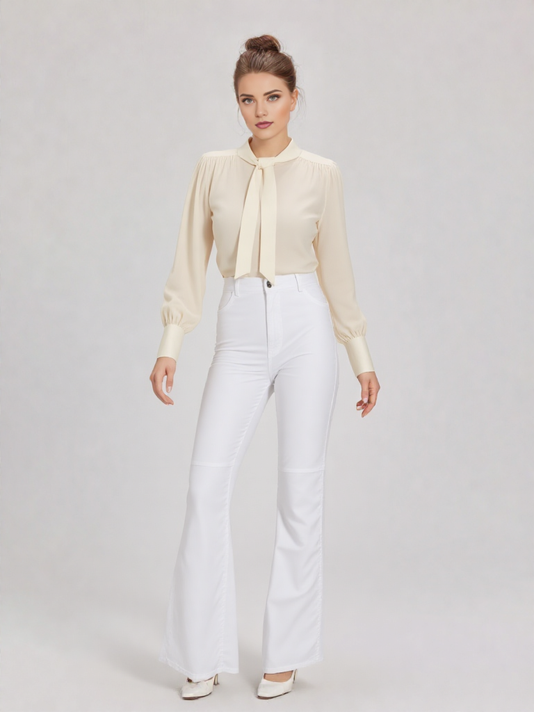 White Flare Pants (Only XL)