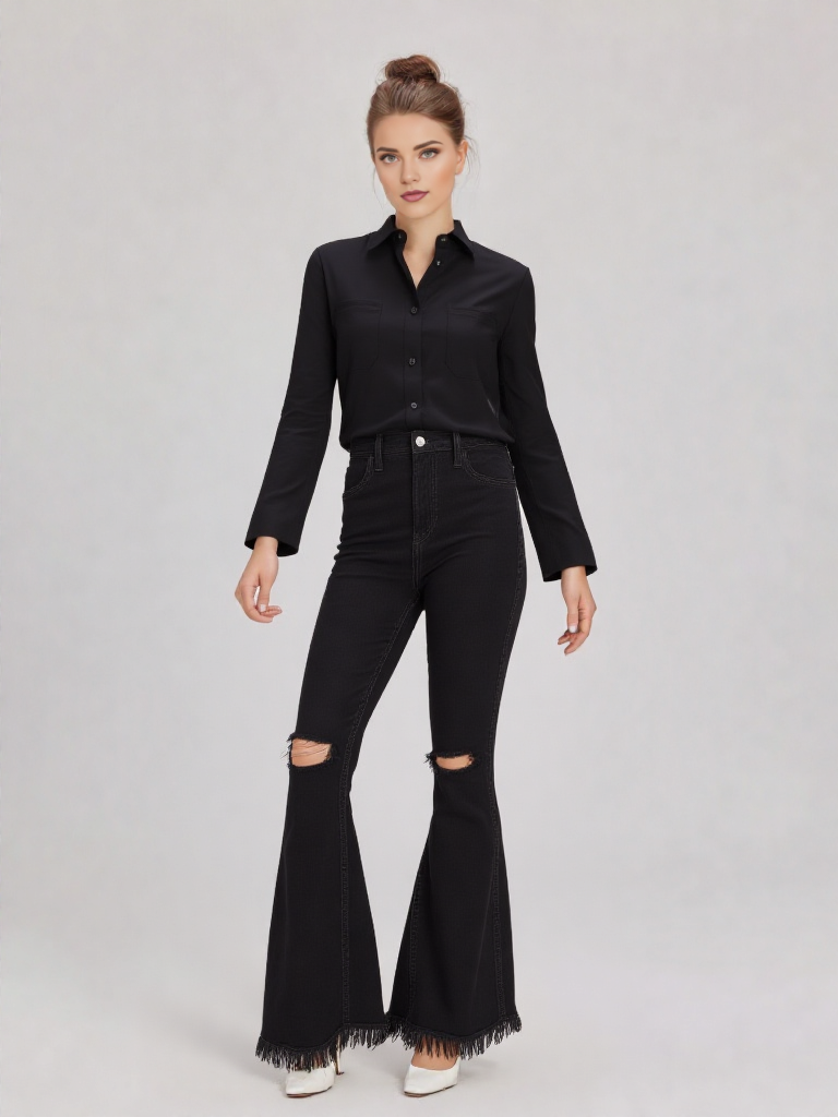 Black Flare Pants (S-XL)